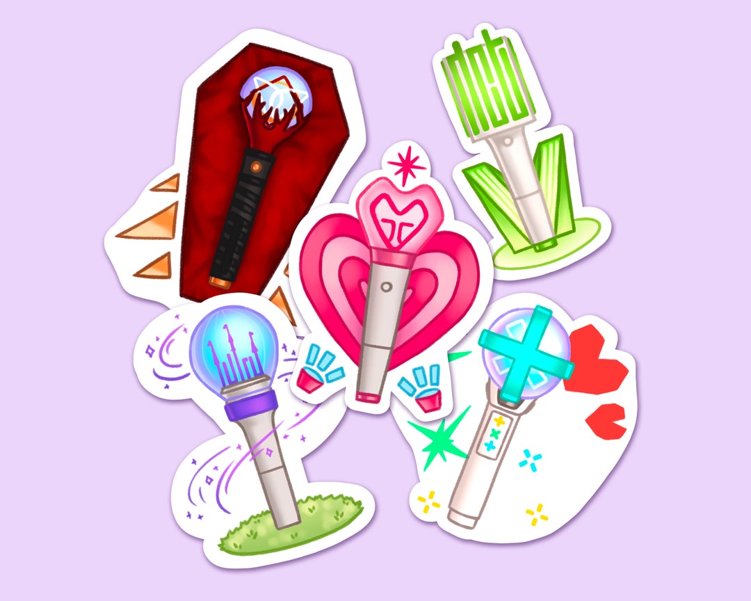 Kpop Lightstick Stickers Pt.3 Etsy