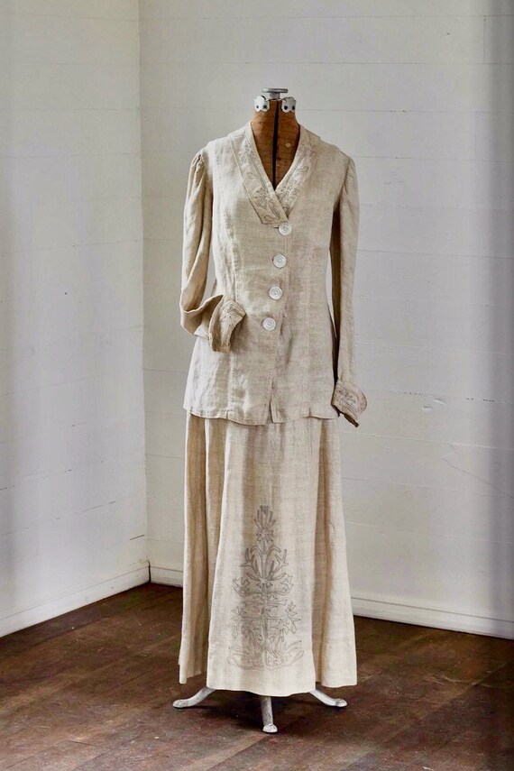 Edwardian Motoring Suit, 1900s Walking Suit, Antiq