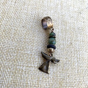 Bronze Angel Gemstone Unisex Single Earring Cuff