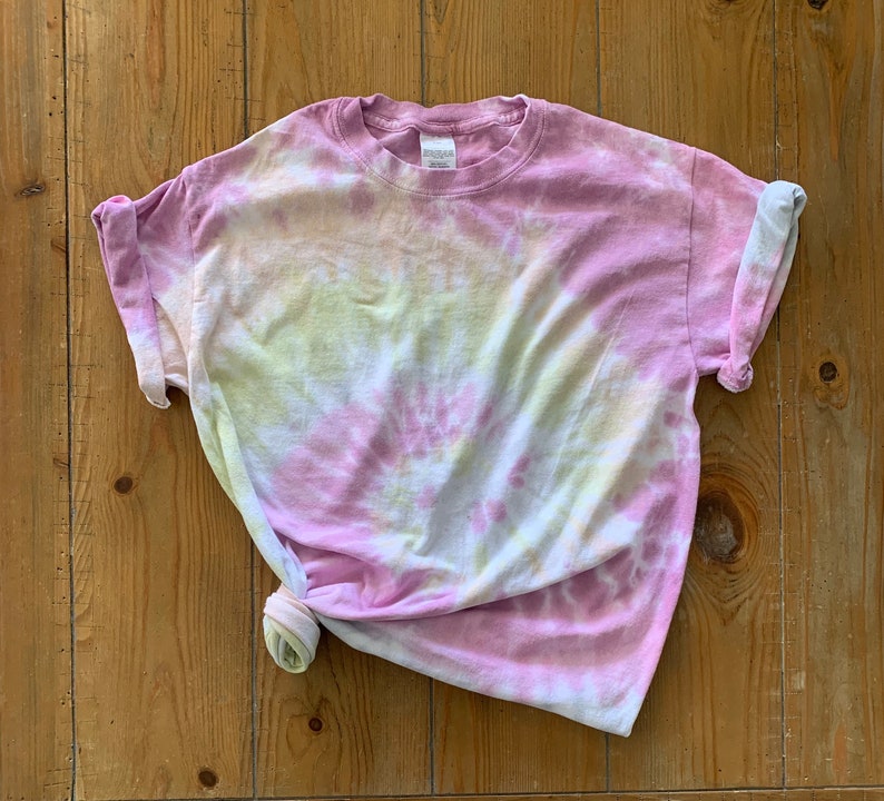 Robe Fille Tie-dye Rose Et Blanc - Marque PINK - Taille 2T - Broderies - Coton 100% - Occasion Très Bon état