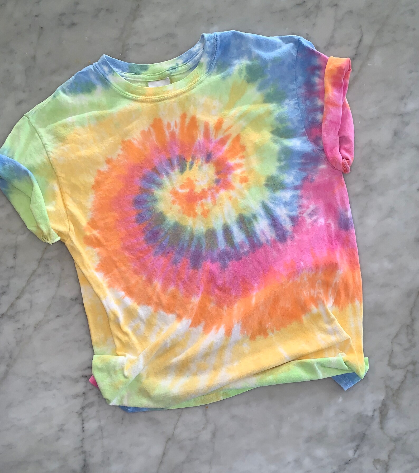 Tie Dye Pastel Neon Rainbow Custom Made Shirt / Rainbow Shirt Etsy