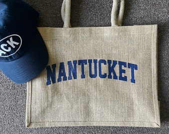 Nantucket Raffia Souvenir Tote Bag, Nantucket Gift item