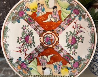 Rose Medallion Large Plate 10 inches