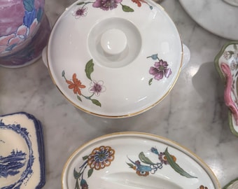 Lidded Casserole Royal Royal Worcester Evesham Pattern Vintage 1961 English China Serving Dish Made in England