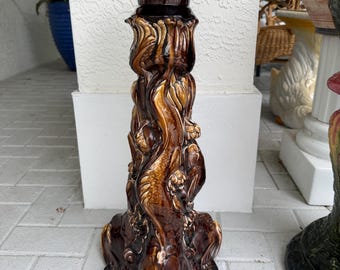 Lewis Jarvis Harvey Dolphin Majolica pedestal