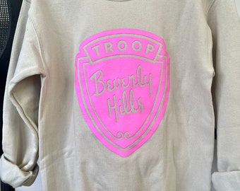 Chemise de film des années 80 Troop Sweat-shirt Beverly Hills Pull chemise sans écusson Chemise de film rétro