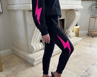 Pantalones de chándal Lightning Bolt para niños Pantalones de chándal Lightning Bolt para niños pantalones de chándal con pernos pantalones de moda joggers