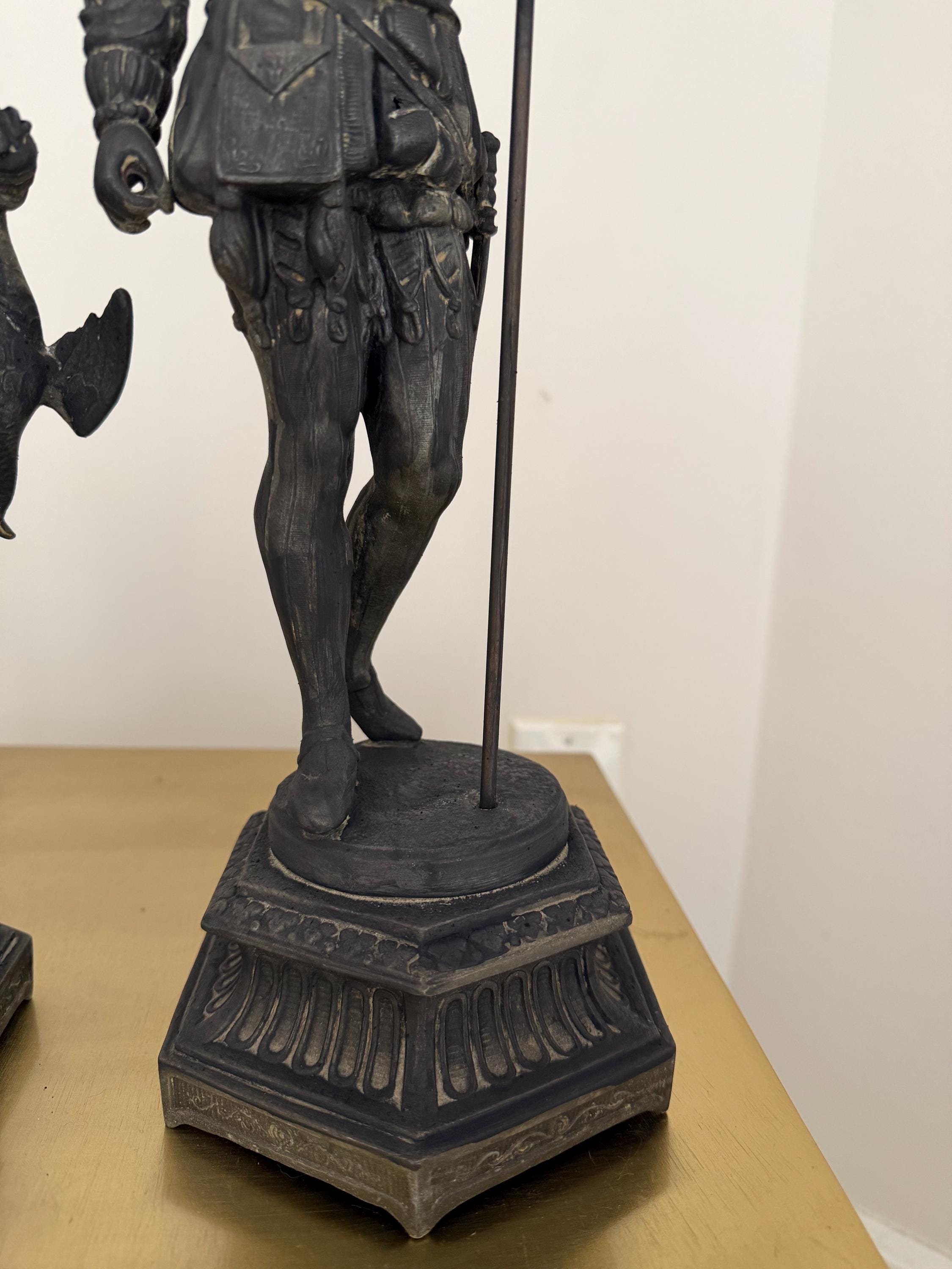 Antique Renaissance Revival Spelter Statues Pair | Grand Tour Figures ...