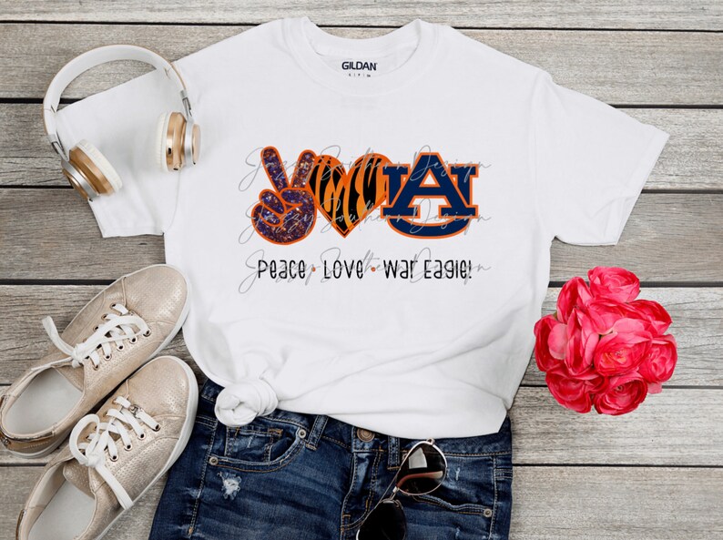 Peace Love War Eagle Auburn War Eagle Peace Love | Etsy