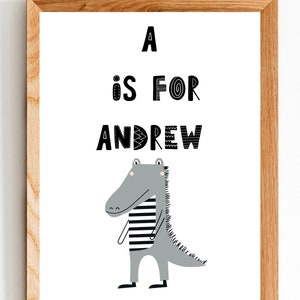 Nursery - Kids Art - Animal Alphabet Art- Digital Download