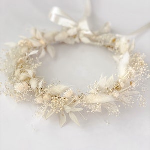 Dried Flower Crown Head Wreath/ Wedding Hair/ Bride and Bridesmaids/ Flower Girl/ Photoshoot