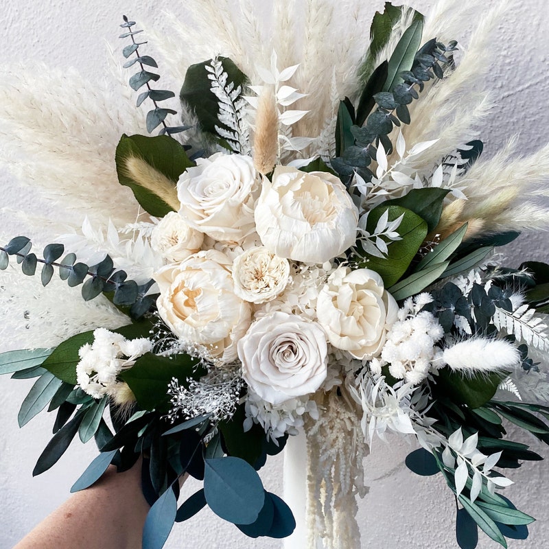 Greenery Wedding Bouquet Etsy