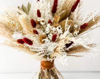 Medium Banksia + Pampas Rust Bouquet/ Bride and Bridesmaids/ Dried Flower Bouquet/ Wedding Flowers