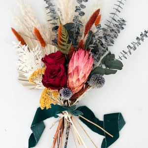 Small Colorful Dried Flower Bouquet/ Bride and Bridesmaids/ Dried Flower Bouquet/ Wedding Flowers