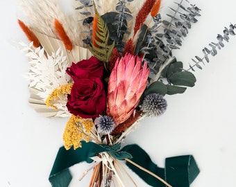 Small Colorful Dried Flower Bouquet/ Bride and Bridesmaids/ Dried Flower Bouquet/ Wedding Flowers