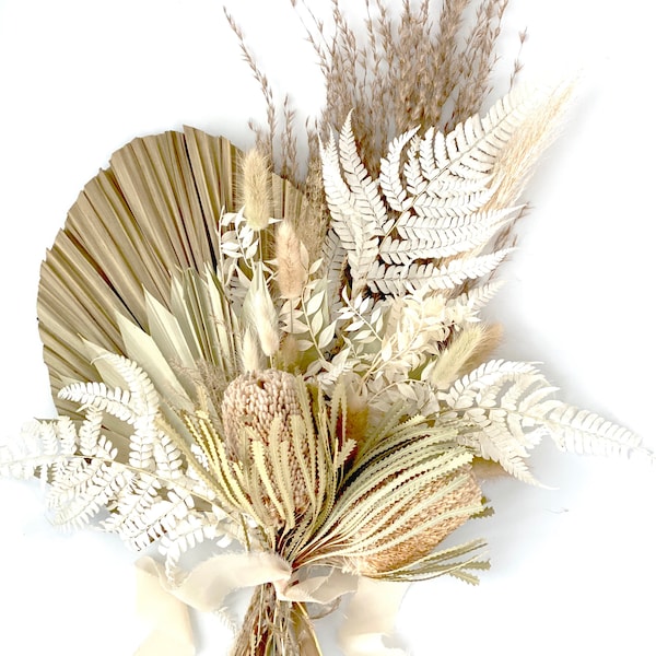 Banksia, Palm, Pampas Grass Bouquet