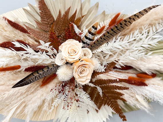 Boho Wedding Arch Decor Kit With Real Pampas Grass & Eucalyptus - Dried Flower Arrangement For Rustic Weddings