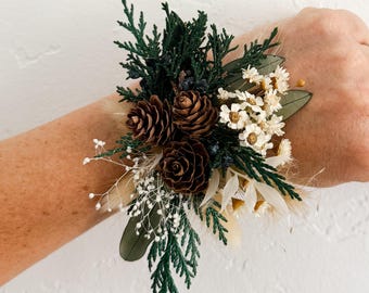 Wildflower Pinecone  Dried Floral Corsage/ Wedding Flowers/ Dried Flowers