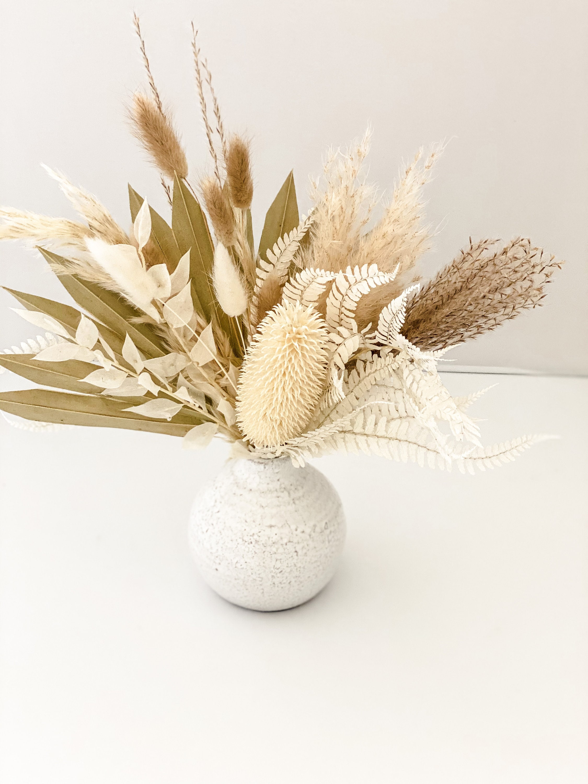 Pampas Grass and Thistle Bud Vase Etsy