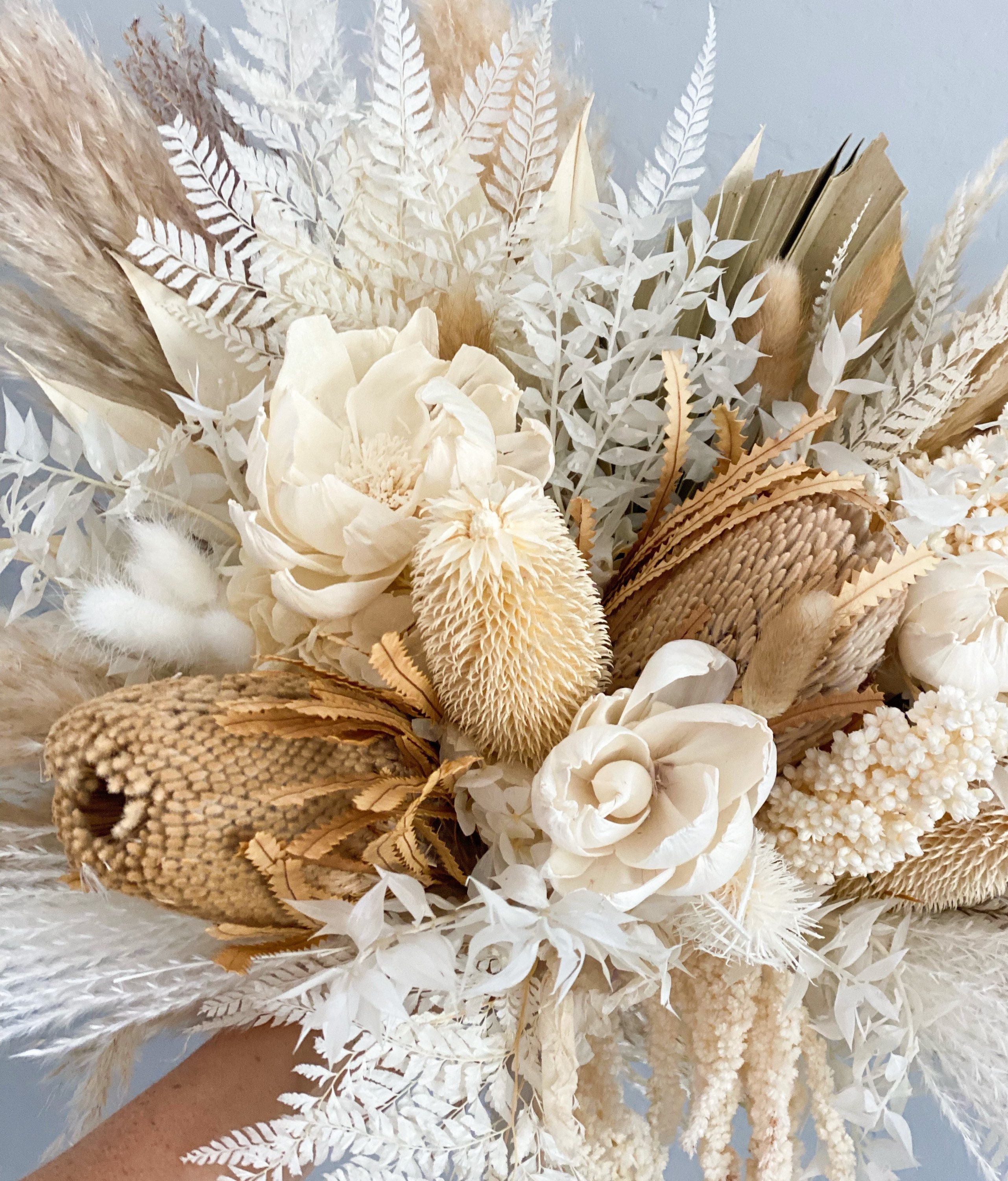 Sola Wood Peony + Pampas Grass Bouquet/ Bride and Bridesmaids