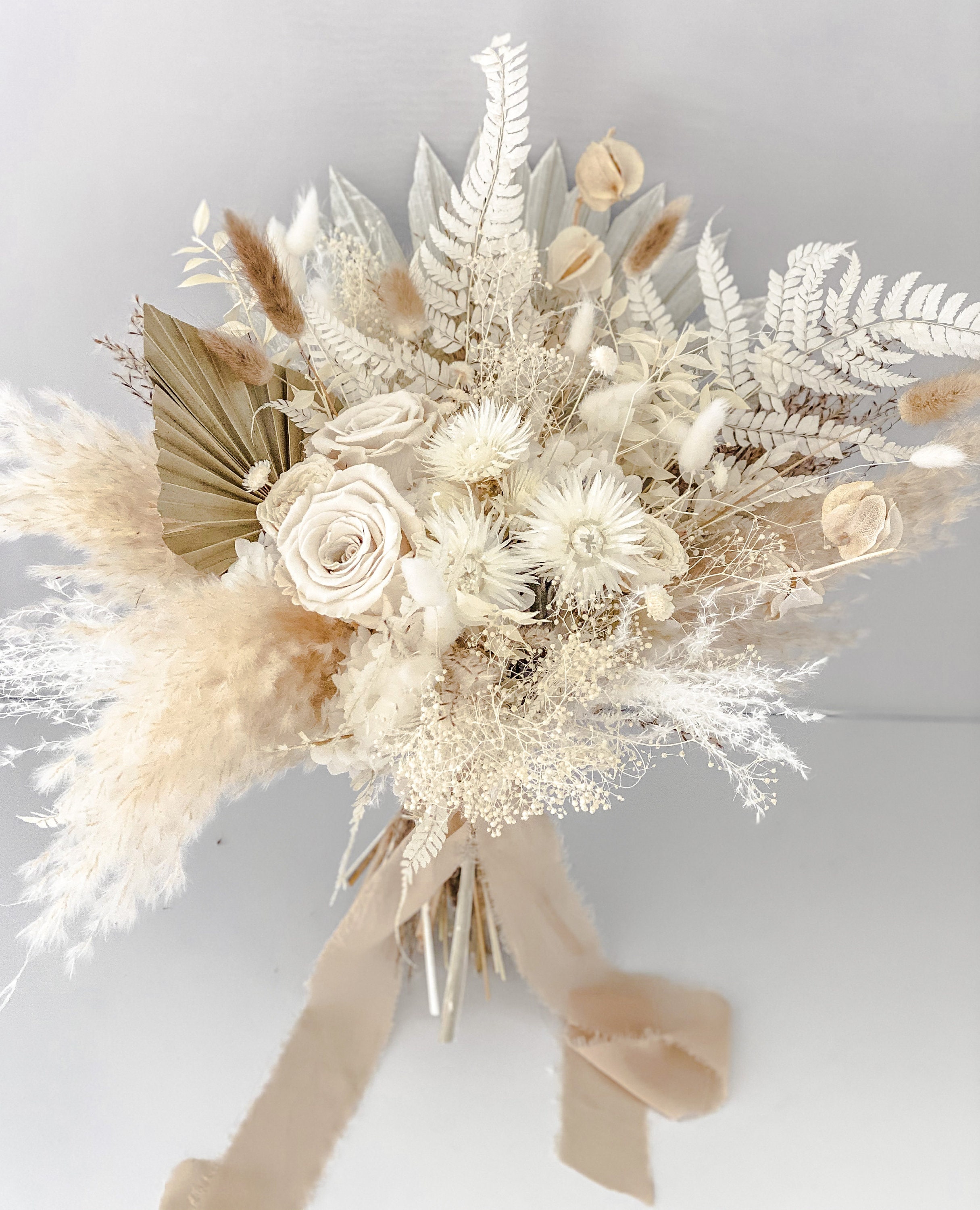 Dried pampas grass bridal bouquet Etsy