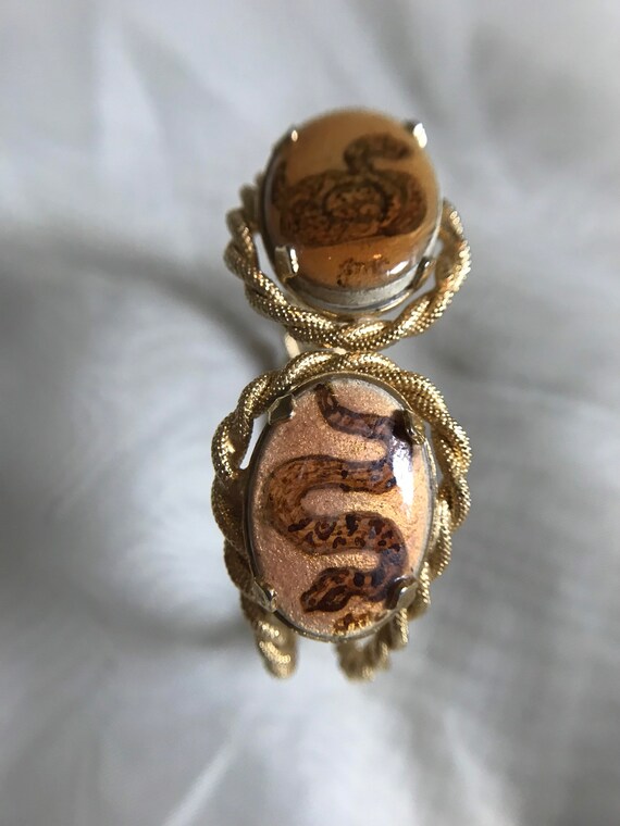 1960s/70s Snake Tile Clamp Bracelet