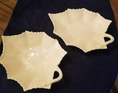 Bordallo Pinneiro Portugal Leaf Plate-Dish w Stem 2pc.