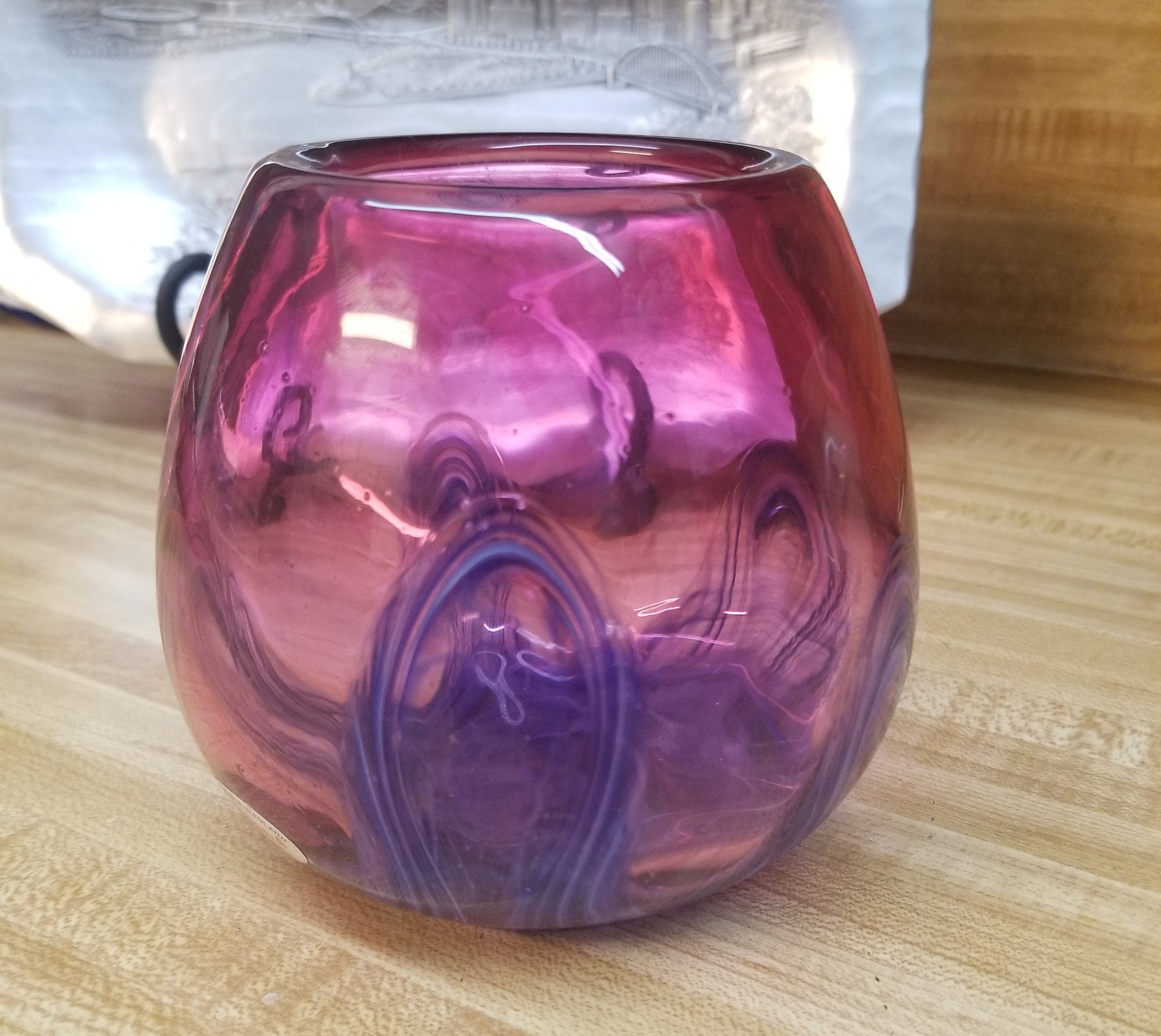 SABINA RYMANOW Poland Hand Blown Art Glass Vase Etsy
