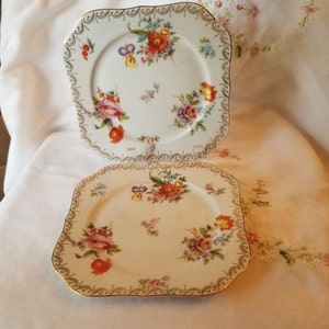 OLD Meissen 3810 Square 8&quot;Plates Set of Two