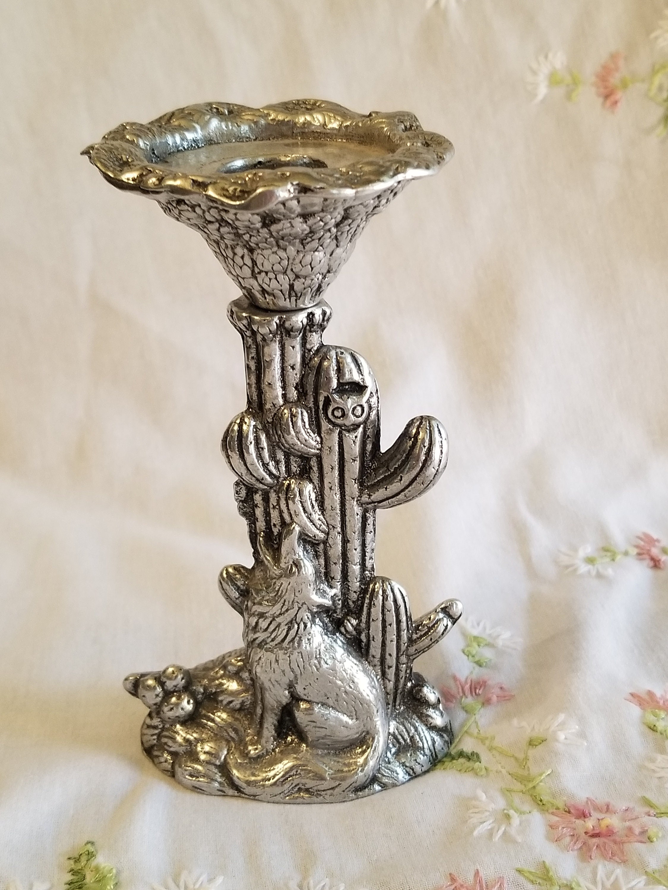 Arthur Court Coyote Roadrunner Candle Holder Etsy UK
