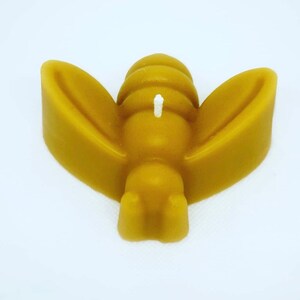 Large Bee Beeswax Candle