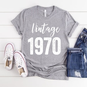 Vintage 1970 Tee, 50th Birthday Shirt, Fifty Shirt, Birthday Party Shirt, 50th Birthday Gift, , Funny Birthday Shirt, 50th Shirt