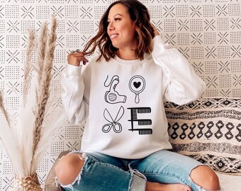 Hair Stylist Sweatshirt, Hair Dresser Sweatshirt, Hair Stylist Gift, Hair Dresser Gift, Hairstylist Sweatshirt, Beautician Sweatshirt