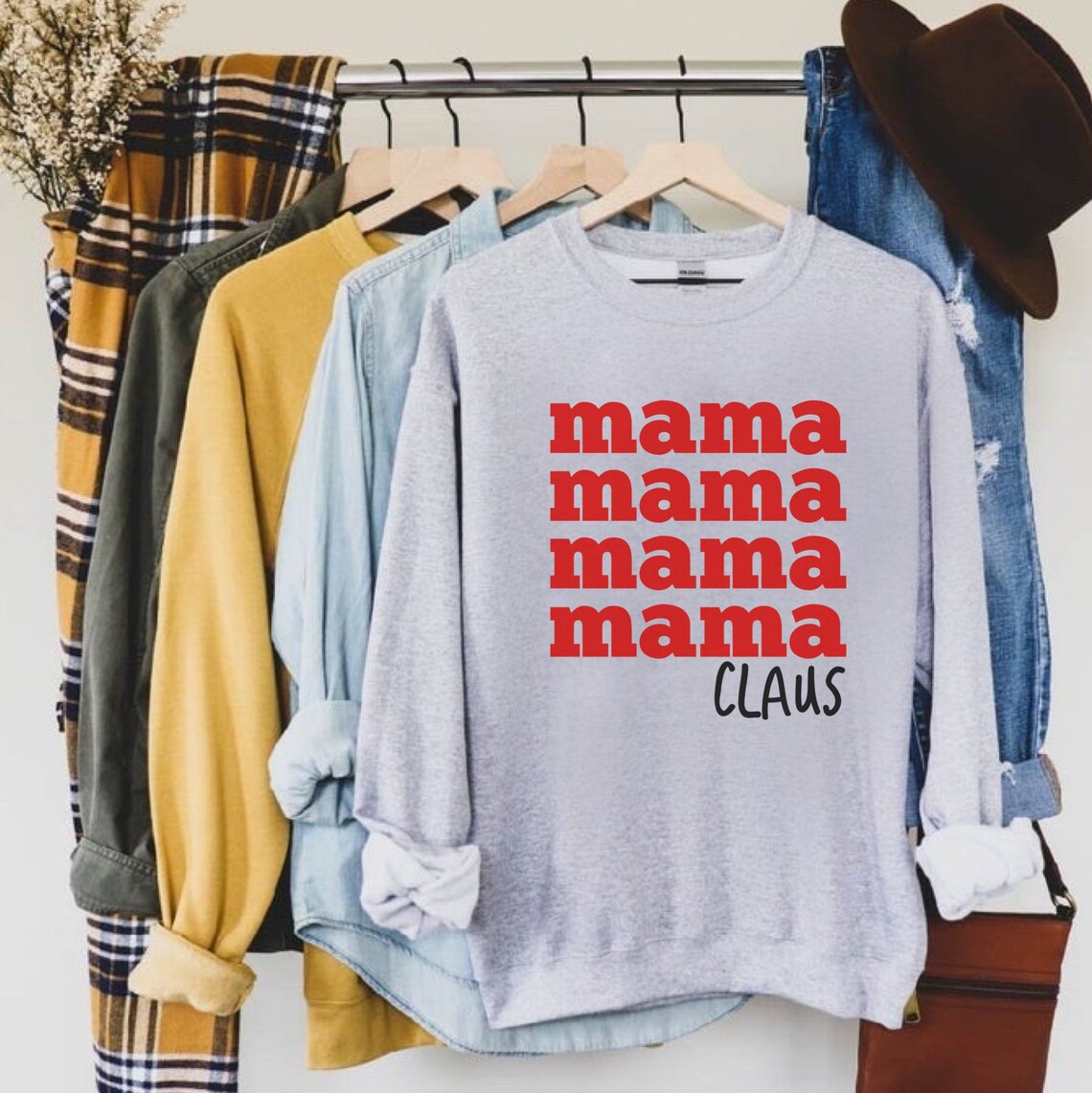 Mama Plaid Christmas Sweatshirt