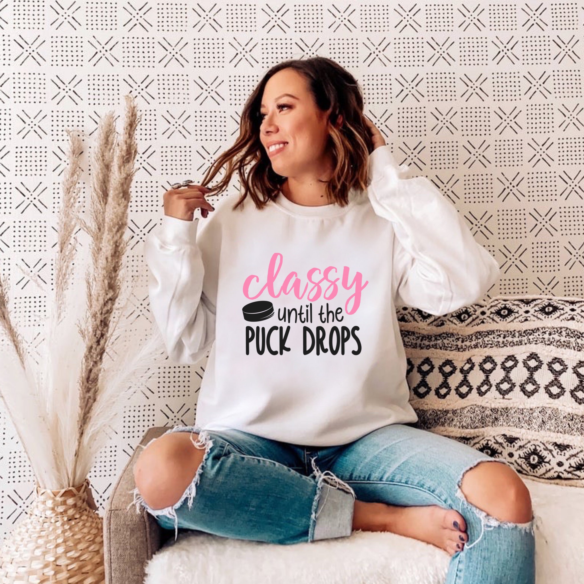 Hockey Sweatshirt Hockey Girl Sweatshirt Hockey Girl Shirt - Etsy