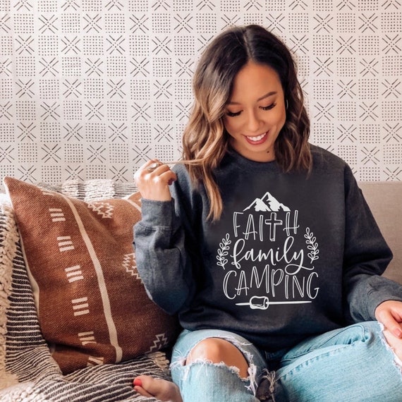 Christian Camping Sweatshirt, Christian Mountain Sweatshirts
