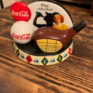 Vintage (2000) Keramik Coca Cola Play Erfrischte Salz & Pfefferstreuer