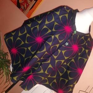 Floral cotton cape