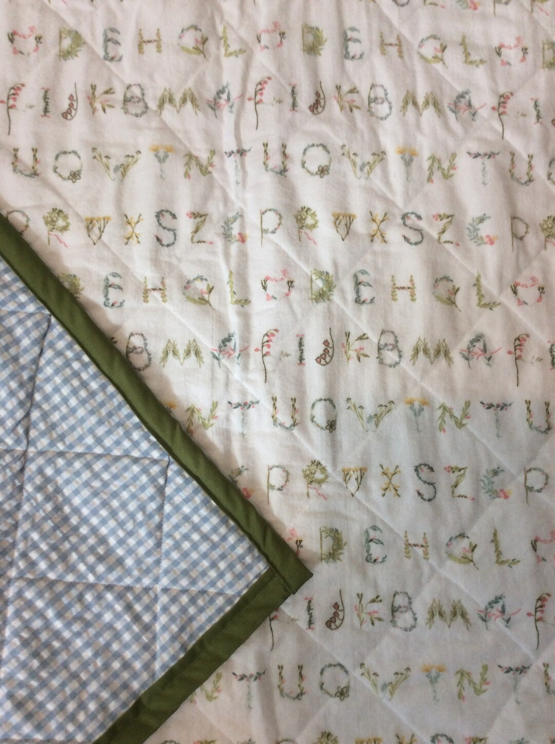 Plant Alphabet Baby Quilt Etsy