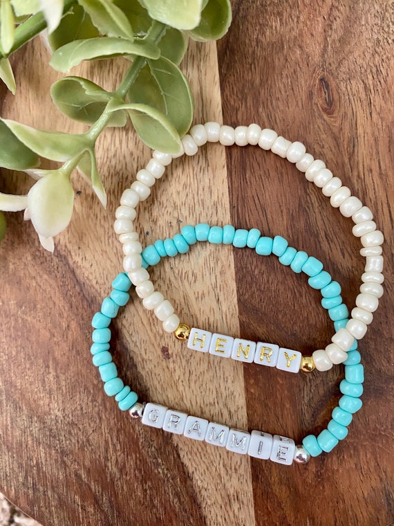 Stretch letter bracelets - alphabet beads. Make custom bracelets! 