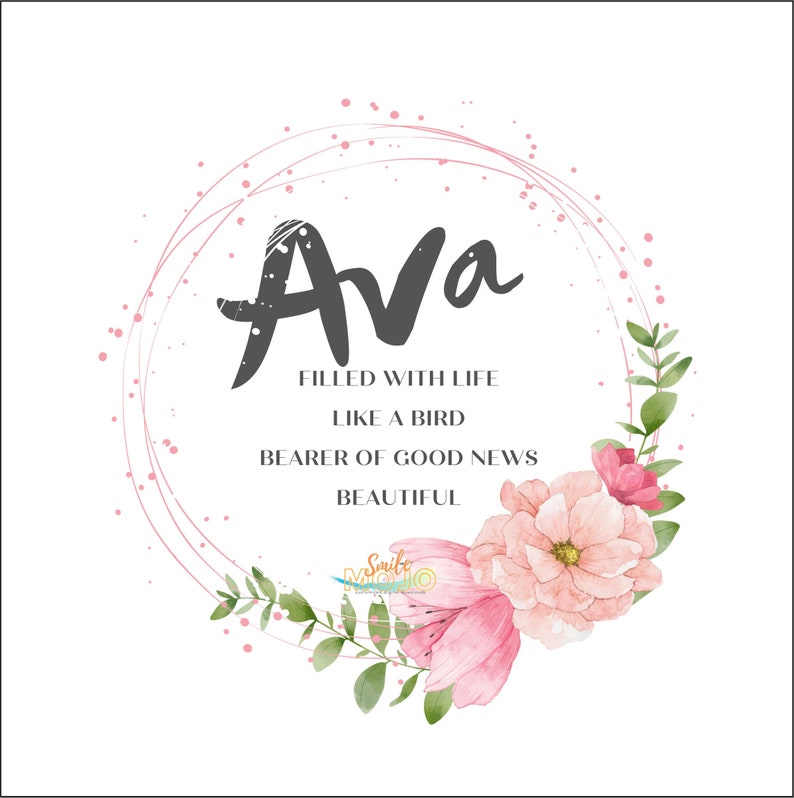 baby girl gift ava name meaning name meanings baby art memory etsy