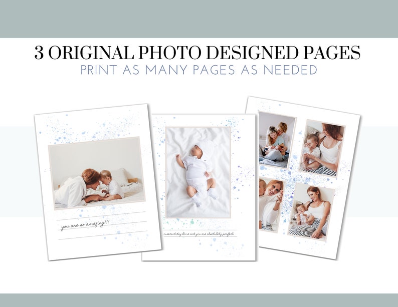 Printable Newborn Baby Memory Book, Baby Journal, Newborn Baby Keepsake