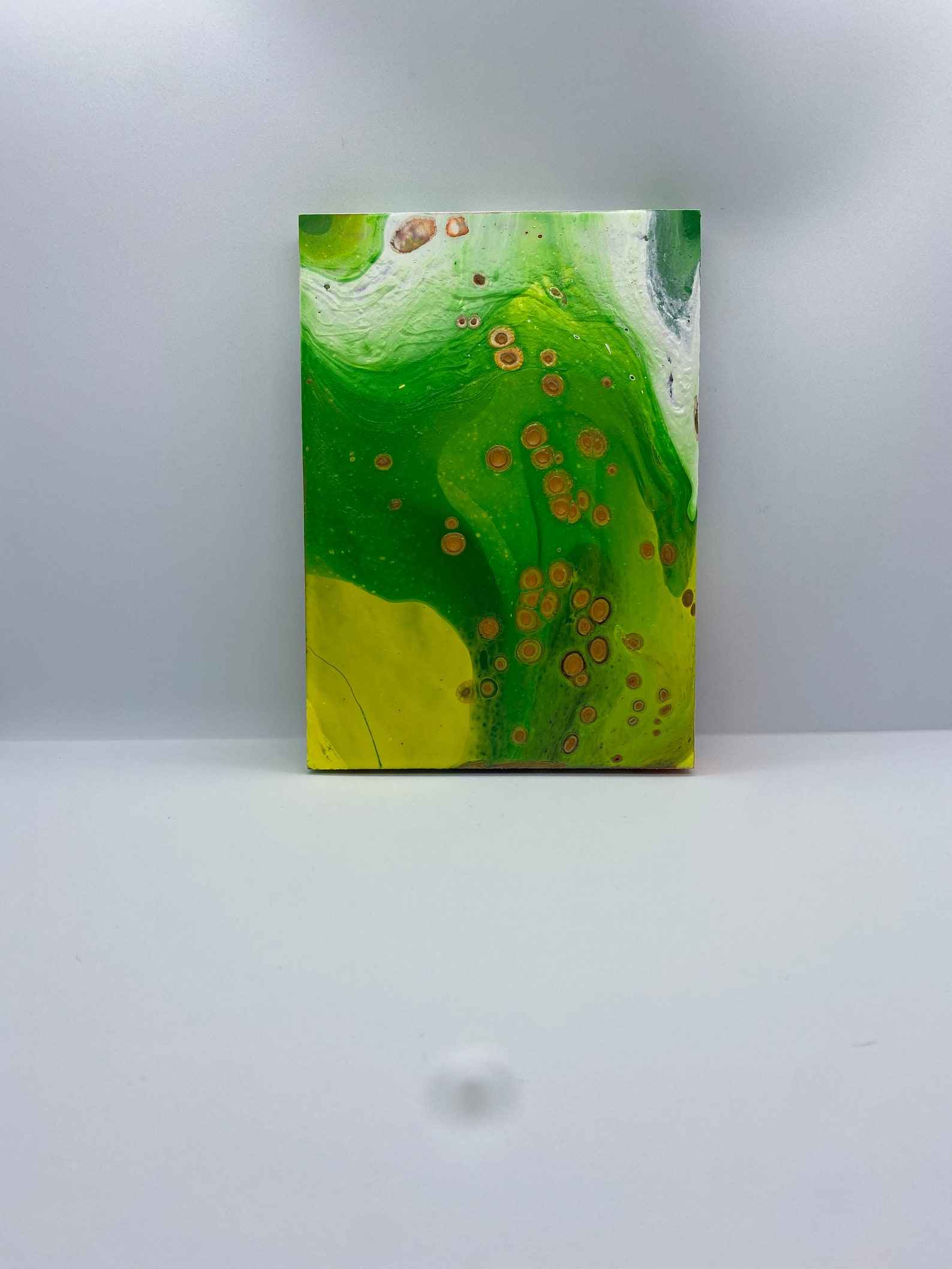 Gesso Board Acrylic Multi Colored Pour Painting Etsy