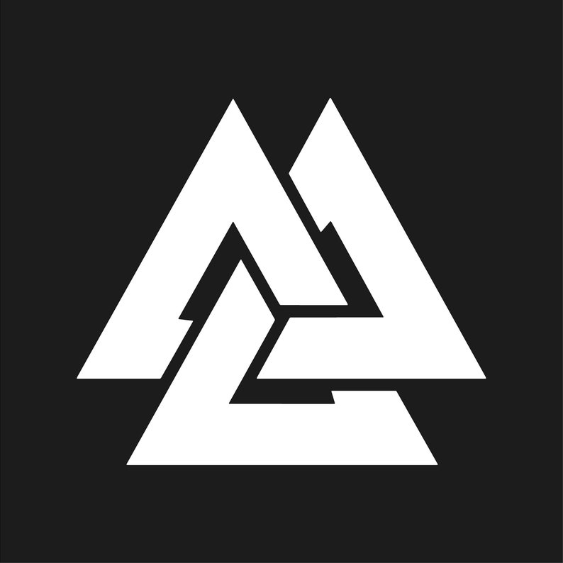 Valknut Odin Symbol Vinyl Decal Viking Nordic Triangles on Sticker - Etsy