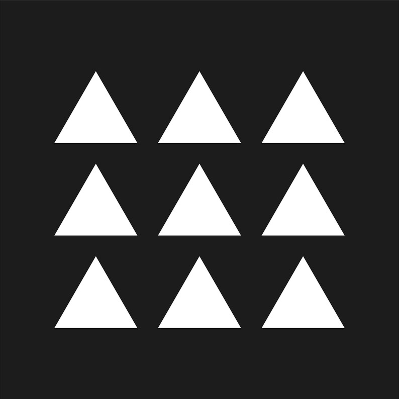 Set of 9 Triangle Shape Vinyl Decal Polygon Shape Symbol Sticker - Etsy