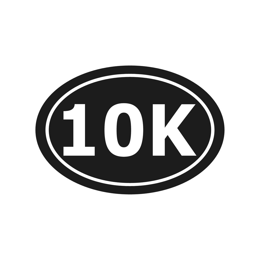 10K Oval Running Vinyl Decal Running Race Sticker - Etsy
