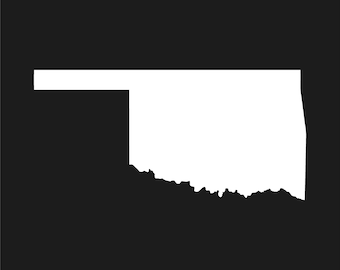 Oklahoma state Outline Vinyl Decal sticker