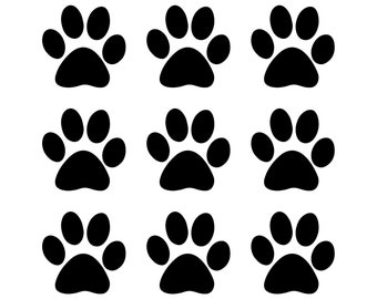 Small Pet Paw Prints Vinyl Decals