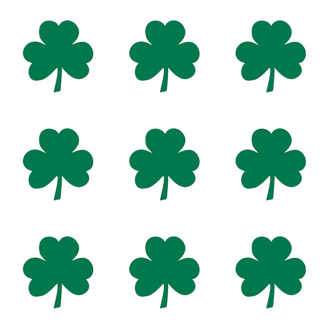 Shamrock Vinyl Decal Sticker Set of 9 - Etsy