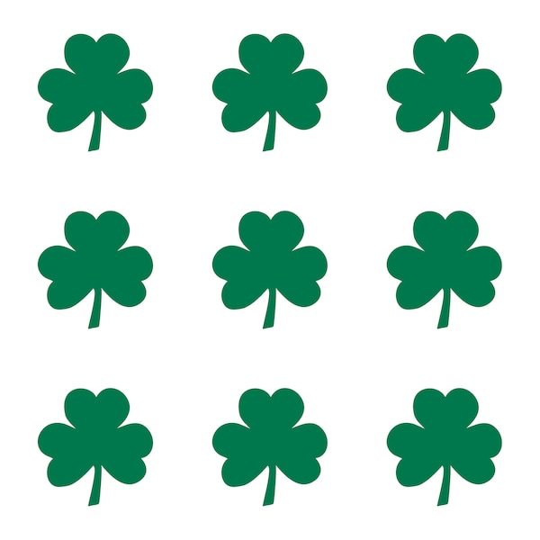 Shamrock vinyl decal sticker Set of 9